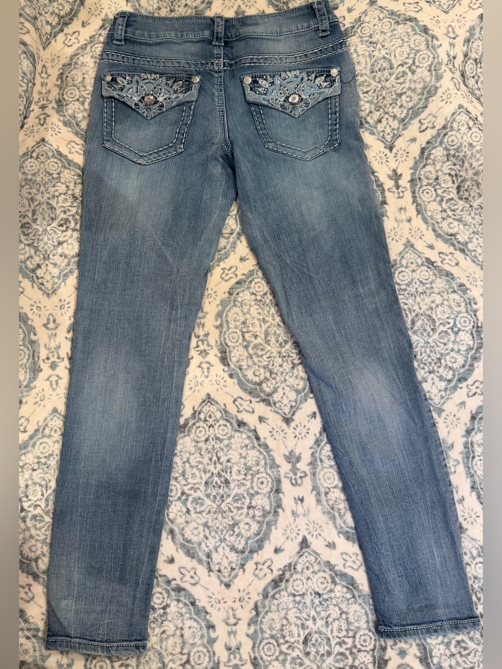 Paisley Sky Skinny Jeans - Picture 3 of 9